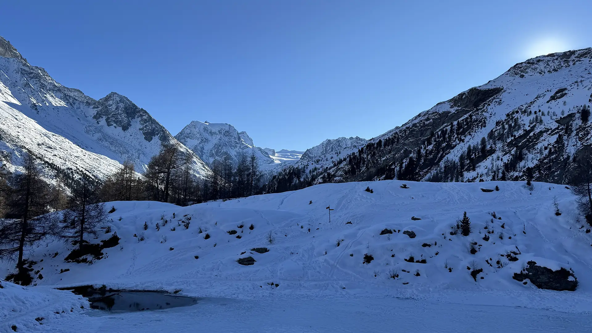 Lac Bleu d’Arolla en hiver