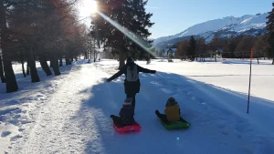 Balade d’hiver sur le golf de Crans-Montana